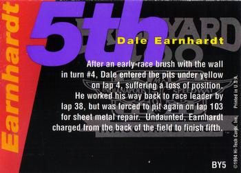 1995 Hi-Tech 1994 Brickyard 400 - Top 10 (raindrop) #BY5 Dale Earnhardt Back
