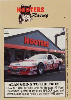 1992 Hooters Alan Kulwicki #6 Alan Kulwicki's Car Back
