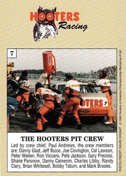 1992 Hooters Alan Kulwicki #7 The Hooters Pit Crew Back