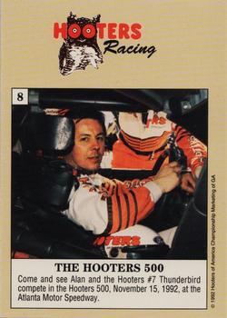 1992 Hooters Alan Kulwicki #8 Alan Kulwicki Back