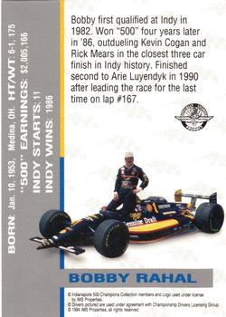 1994 Indianapolis Motor Speedway Indianapolis 500 Champions Collection #NNO Bobby Rahal Back