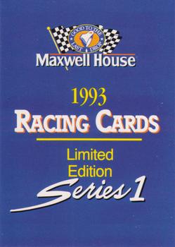 1993 Maxwell House #NNO Cover Card 1 Front