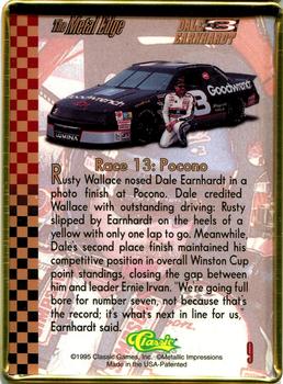 1995 Metallic Impressions Dale Earnhardt #9 Dale Earnhardt Back