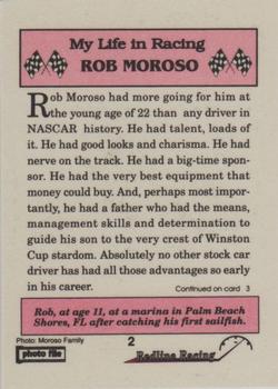 1992 Redline Racing My Life in Racing Rob Moroso #2 Rob Moroso Age 11 Back