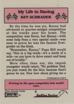 1992 Redline Racing My Life in Racing Ken Schrader #4 Ken Schrader's Car Back
