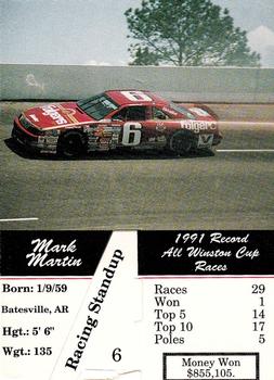 1992 Redline Racing Standups #6 Mark Martin Back