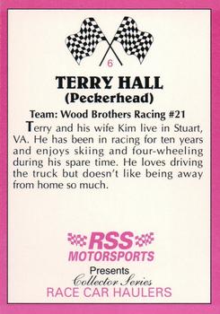 1992 RSS Motorsports Race Car Haulers #6 Terry Hall Back