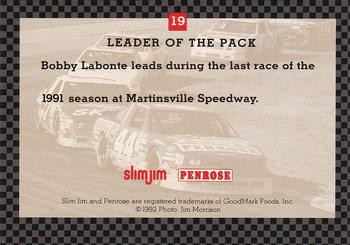1992 Slim Jim Bobby Labonte #19 Bobby Labonte's Car Back