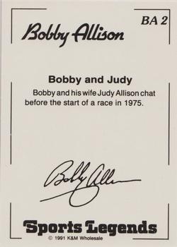 1991 K & M Sports Legends Bobby Allison #BA2 Bobby Allison Back