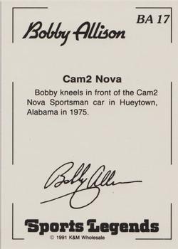 1991 K & M Sports Legends Bobby Allison #BA17 Bobby Allison Back