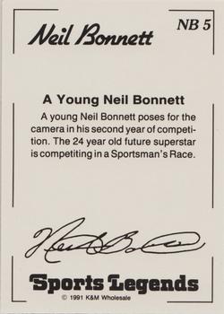 1991 K & M Sports Legends Neil Bonnett #NB5 Neil Bonnett Back