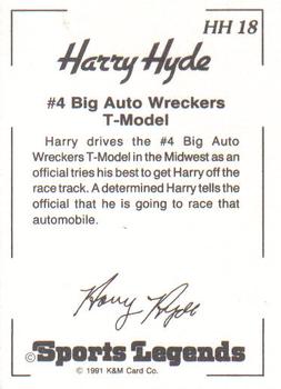 1991 K & M Sports Legends Harry Hyde #HH18 Harry Hyde Back