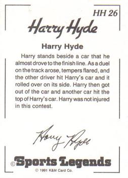 1991 K & M Sports Legends Harry Hyde #HH26 Harry Hyde Back