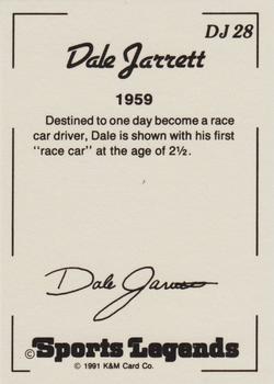 1991 K & M Sports Legends Dale Jarrett #DJ28 Dale Jarrett Back