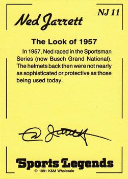 1991 K & M Sports Legends Ned Jarrett #NJ11 Ned Jarrett Back