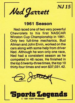 1991 K & M Sports Legends Ned Jarrett #NJ15 Ned Jarrett's car Back