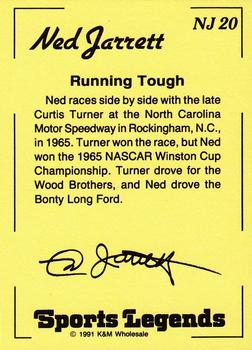 1991 K & M Sports Legends Ned Jarrett #NJ20 Ned Jarrett's car / Curtis Turner's car Back