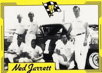 1991 K & M Sports Legends Ned Jarrett #NJ24 Ned Jarrett with crew and car Front