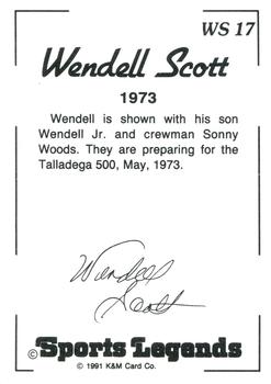 1991 K & M Sports Legends Wendell Scott #WS17 Wendell Scott / Wendell Scott Jr. / Sonny Woods Back