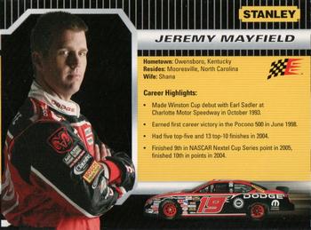 2006 Stanley Tools Series 2 #NNO Jeremy Mayfield Back
