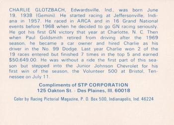 1972 STP #NNO Charlie Glotzbach Back