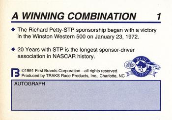 1991 STP Richard Petty #1 Richard Petty Back