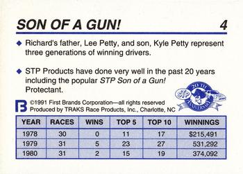 1991 STP Richard Petty #4 Richard Petty / Kyle Petty cars Back