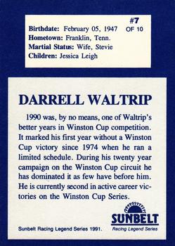 1991 Sunbelt Racing Legends #7 Darrell Waltrip Back