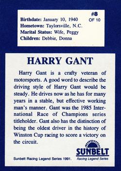1991 Sunbelt Racing Legends #8 Harry Gant Back