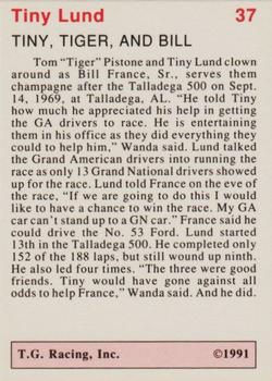 1991 TG Racing Tiny Lund #37 France Serves Back