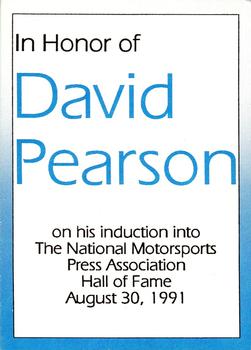 1991 TG Racing David Pearson #NNO David Pearson Front