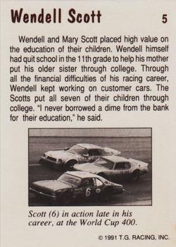 1991 TG Racing Wendell Scott #5 Wendell Scott Back