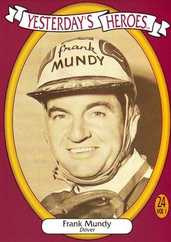 1991 Track Pack Yesterday's Heroes #24 Frank Mundy Front
