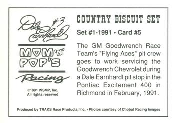 1991 Traks Mom-N-Pop's Biscuits Dale Earnhardt #5 Dale Earnhardt Back