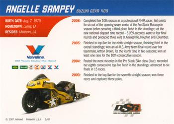2007 Valvoline Racing #NNO Angelle Sampey Back
