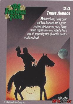 1994 Wheels Harry Gant #24 Three Amigos Back