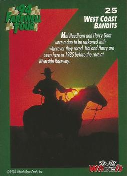 1994 Wheels Harry Gant #25 West Coast Bandits Back