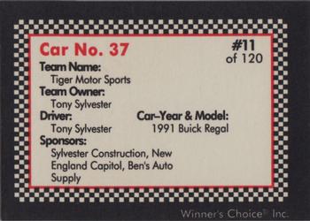 1991 Winner's Choice New England #11 Tony Sylvester's Car Back