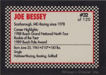 1991 Winner's Choice New England #32 Joe Bessey Back