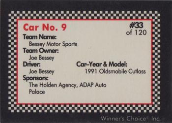 1991 Winner's Choice New England #33 Joe Bessey's Car Back