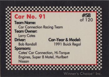 1991 Winner's Choice New England #58 Bob Randall's Car Back