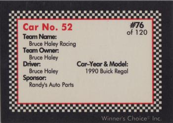 1991 Winner's Choice New England #76 Bruce Haley's Car Back