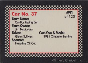 1991 Winner's Choice New England #91 Glenn Sullivan's Car Back