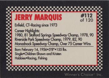 1991 Winner's Choice New England #112 Jerry Marquis Back