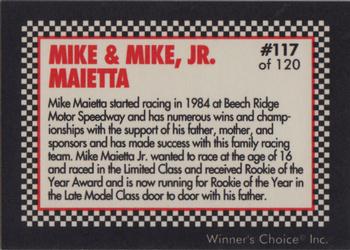 1991 Winner's Choice New England #117 Mike Maietta/Mike Maietta, Jr. Back