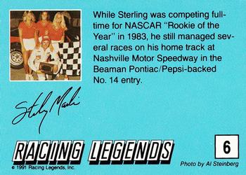 1991 Racing Legends Sterling Marlin #6 Sterling Marlin's car Back