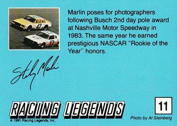 1991 Racing Legends Sterling Marlin #11 Sterling Marlin Back