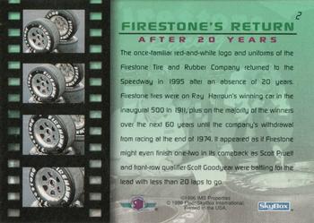 1996 SkyBox Indy 500 #2 Firestone's Return Back