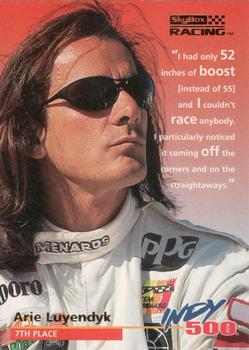 1996 SkyBox Indy 500 #61 Arie Luyendyk Front