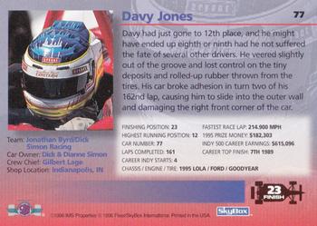 1996 SkyBox Indy 500 #77 Davy Jones Back